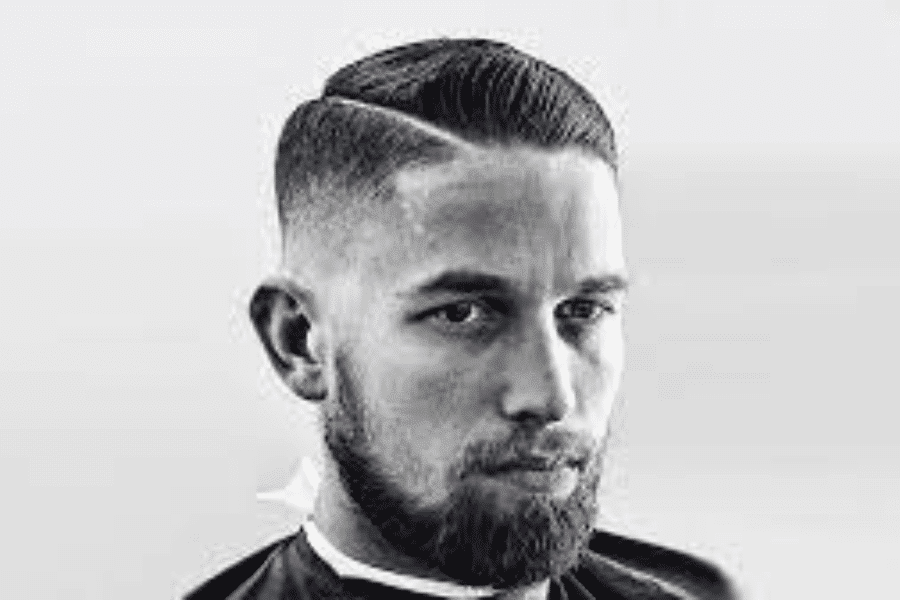 SHORT COMB OVER GENTLEMAN’S HAIRCUT